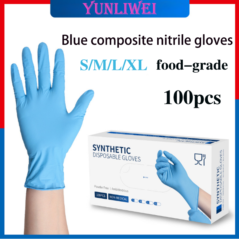 100PCS Blue Nitrile Disposable - đánh giá và giá Nitrile Mechanic Glove