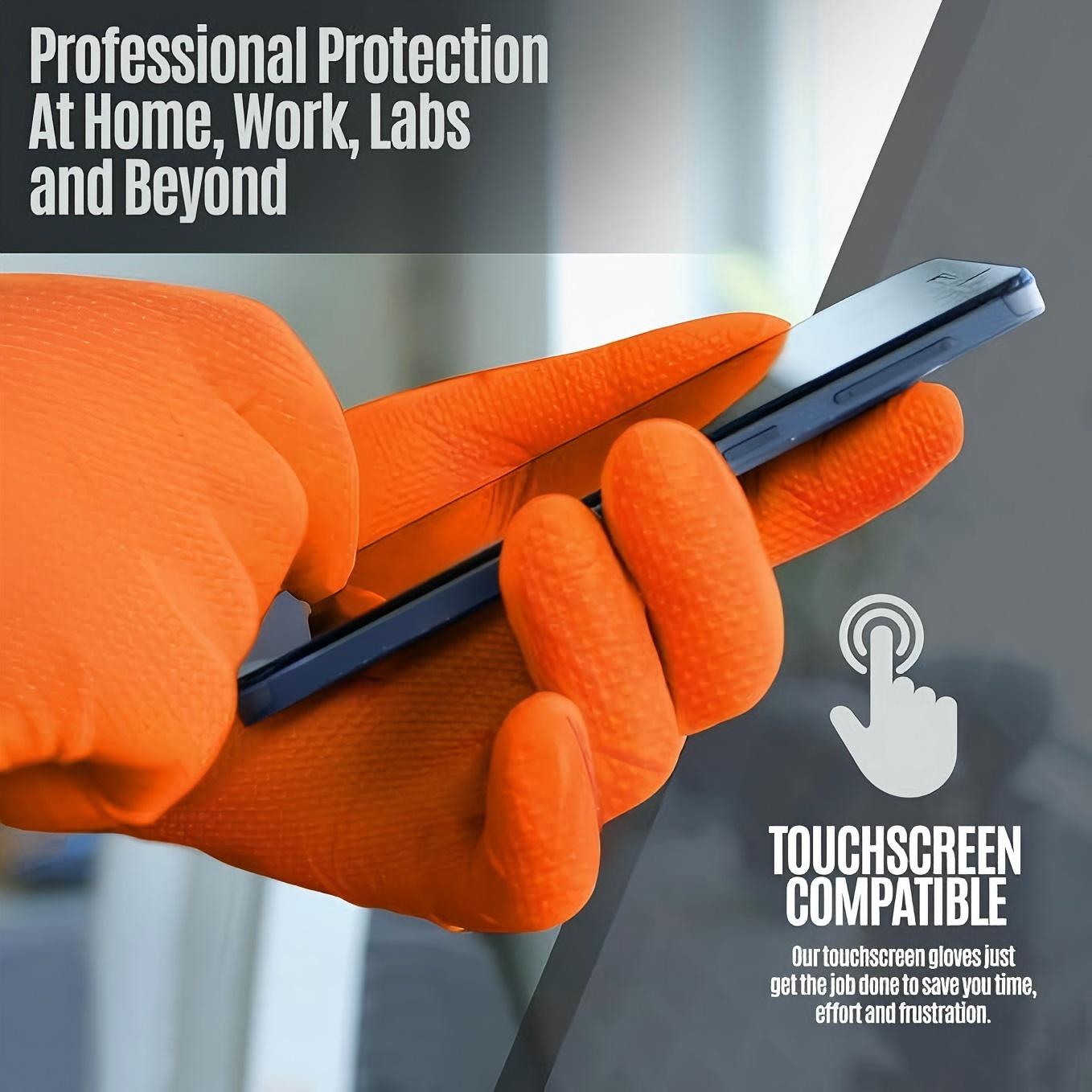 Heavy Duty Orange Nitrile Glov - đánh giá và giá Nitrile Mechanic Glove