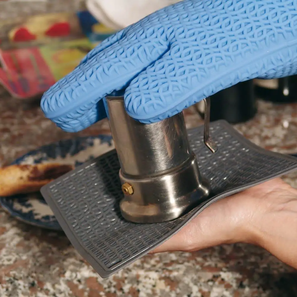 Grey Textured Silicone Oven Mi - đánh giá và giá Oven Mitt Silicone