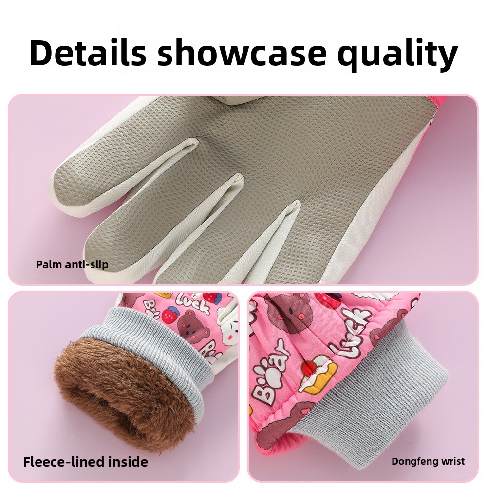 New Cute Bear Ski Gloves Water - đánh giá và giá Ski Glove Waterproof