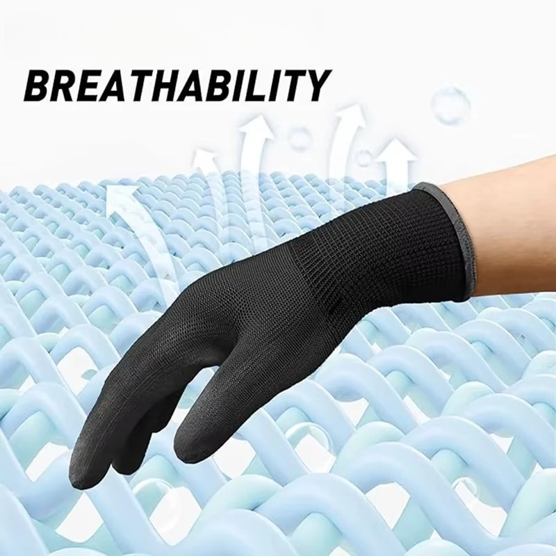 6/12/18PCS Black PU Coating Gl - đánh giá và giá Nitrile Mechanic Glove